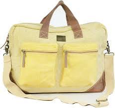 Jute with Leather Trim Messenger Bag